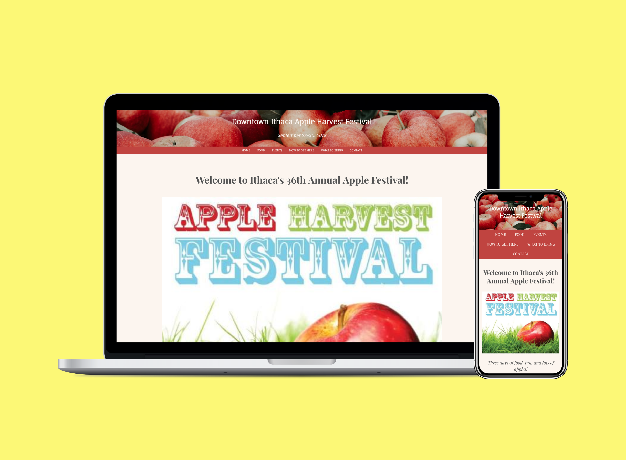 Apple Harvest Festival Website Redesign